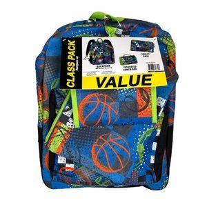 MAD Sports Ball Backpack, Lunch Bag & Tablet Case, Blue, Green